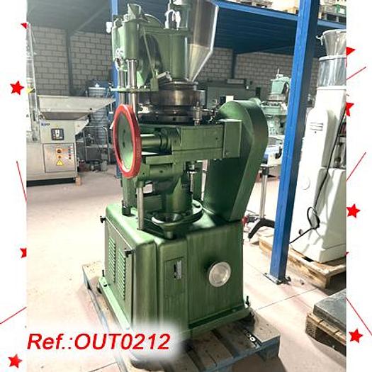 Used MÁQUINA DE COMPRIMIR ROTATIVA "BONALS" MODELO "BR-16" DE DIECISEÍS ESTACIONES CON PUNZÓN EUROPEO TIPO "D"