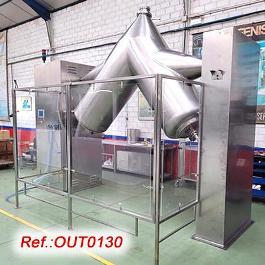 Usado MEZCLADOR EN “V” “SAR LABORTECNIC” DE ACERO INOXIDABLE DE 1.200 LITROS APROX.