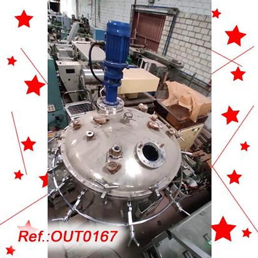 Usat REACTOR A PRESSIÓ DE 500 LITRES APROX. D'ACER INOXIDABLE AMB AGITADOR D'HÈLIX MARINA