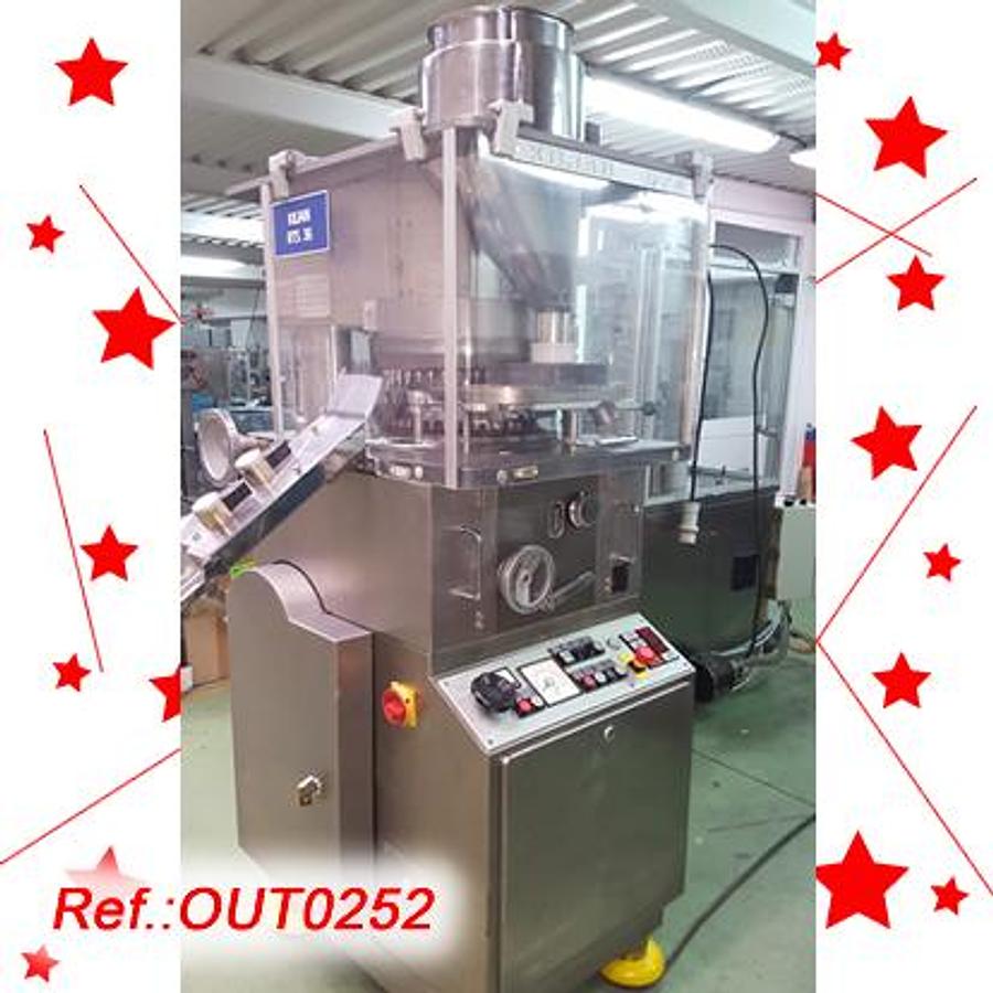Used MÁQUINA DE COMPRIMIR ROTATIVA “KILIAN” MODELO RTS-36 DE 36 ESTACIONES CON DOSIFICACIÓN POR CARGA FORZADA