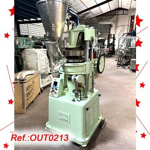 Used MÁQUINA DE COMPRIMIR ROTATIVA "BONALS" MODELO "BR-16" DE DIECISEÍS ESTACIONES CON PUNZÓN EUROPEO TIPO "B"