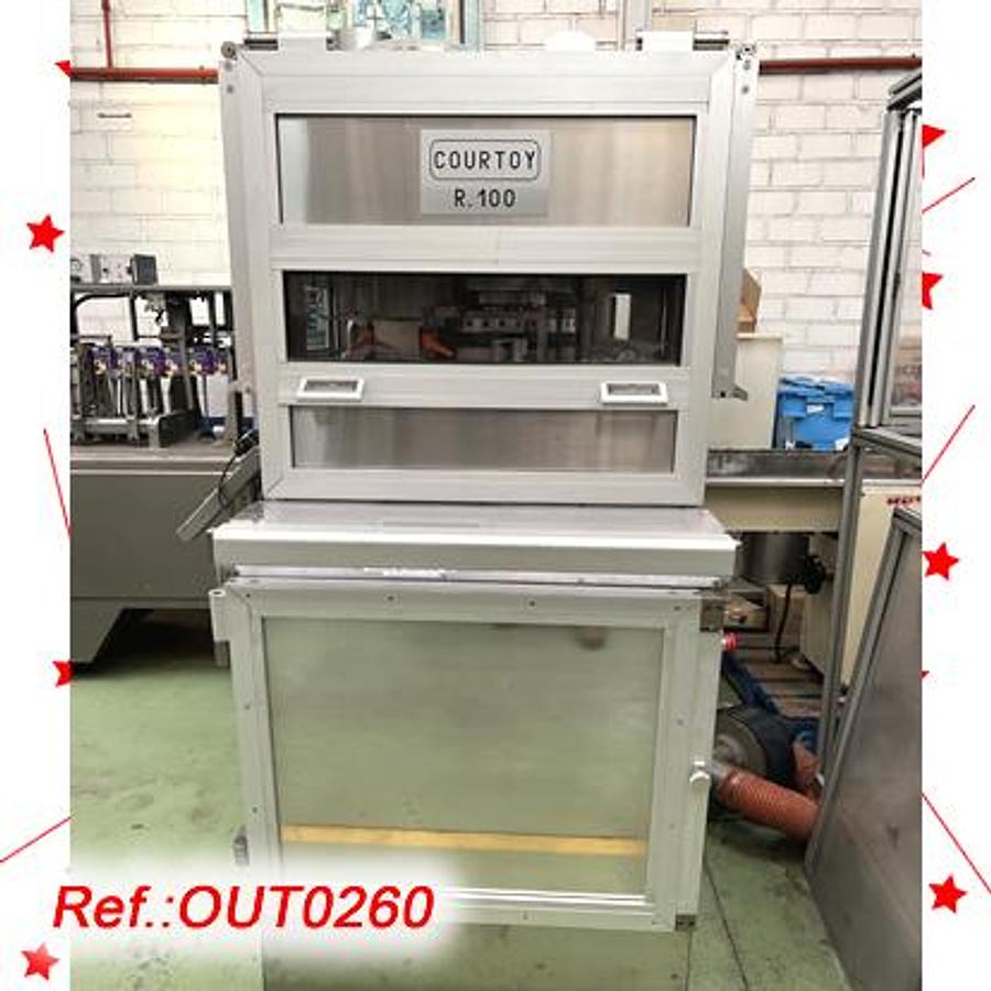 Used MÁQUINA DE COMPRIMIR “COURTOY” MODELO “R-100/36” DE 36 ESTACIONES CON CARGA FORZADA