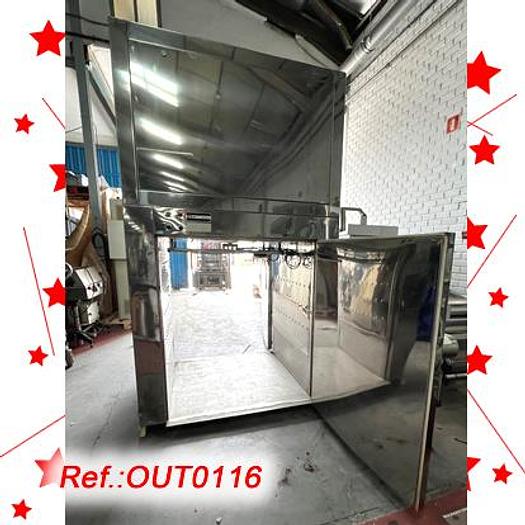 Used "GLATT LABORTECNIC" STAINLESS STEEL CABIN FOR AIR CLEANING OF PALLETS
