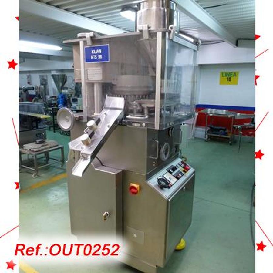 Used MÁQUINA DE COMPRIMIR ROTATIVA “KILIAN” MODELO RTS-36 DE 36 ESTACIONES CON DOSIFICACIÓN POR CARGA FORZADA