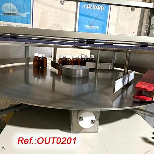 Used PLATO PULMÓN DE ACERO INOXIDABLE DE DIÁMETRO 1.200mm CON BANDEJA DE ENTRADA Y VARIADOR DE VELOCIDAD