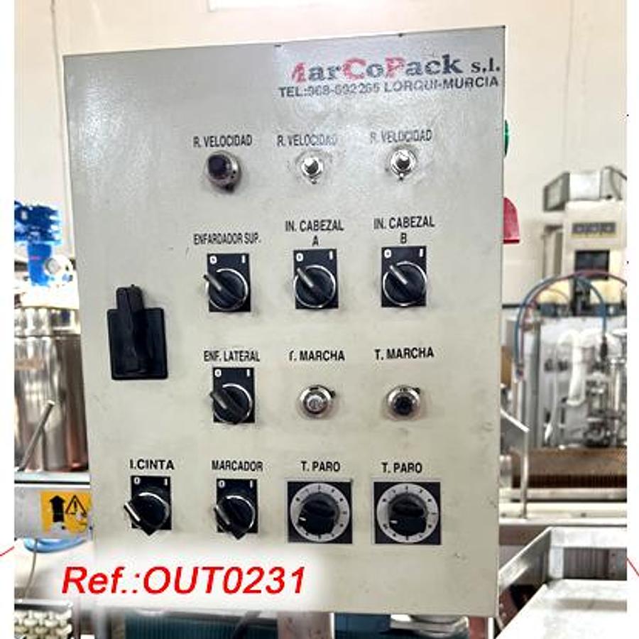 Used LÍNEA DE LLENADO, CERRADO Y ETIQUETADO DE BOTES, FRASCOS O GARRAFAS