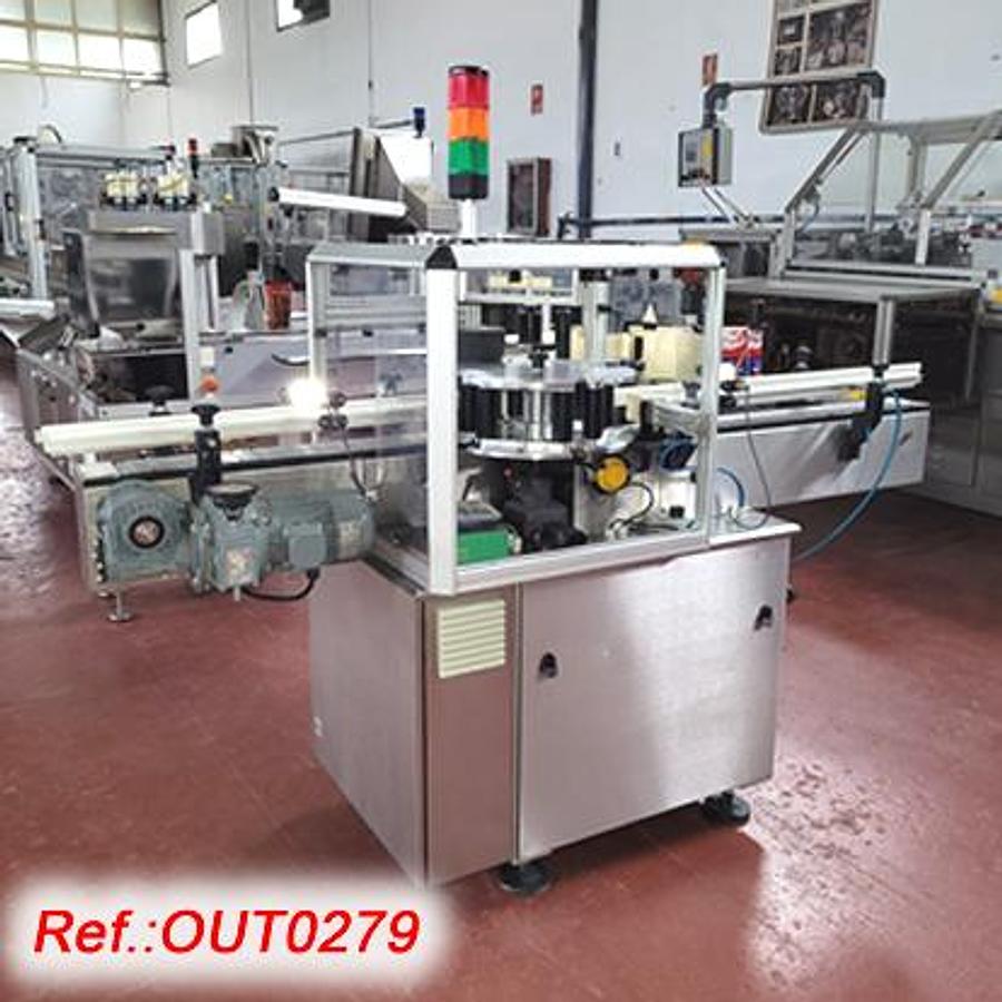 Used ETIQUETADORA “GERMARK – ROTORING” AUTOADHESIVA PARA ETIQUETADO DE ENVASES CILÍNDRICOS