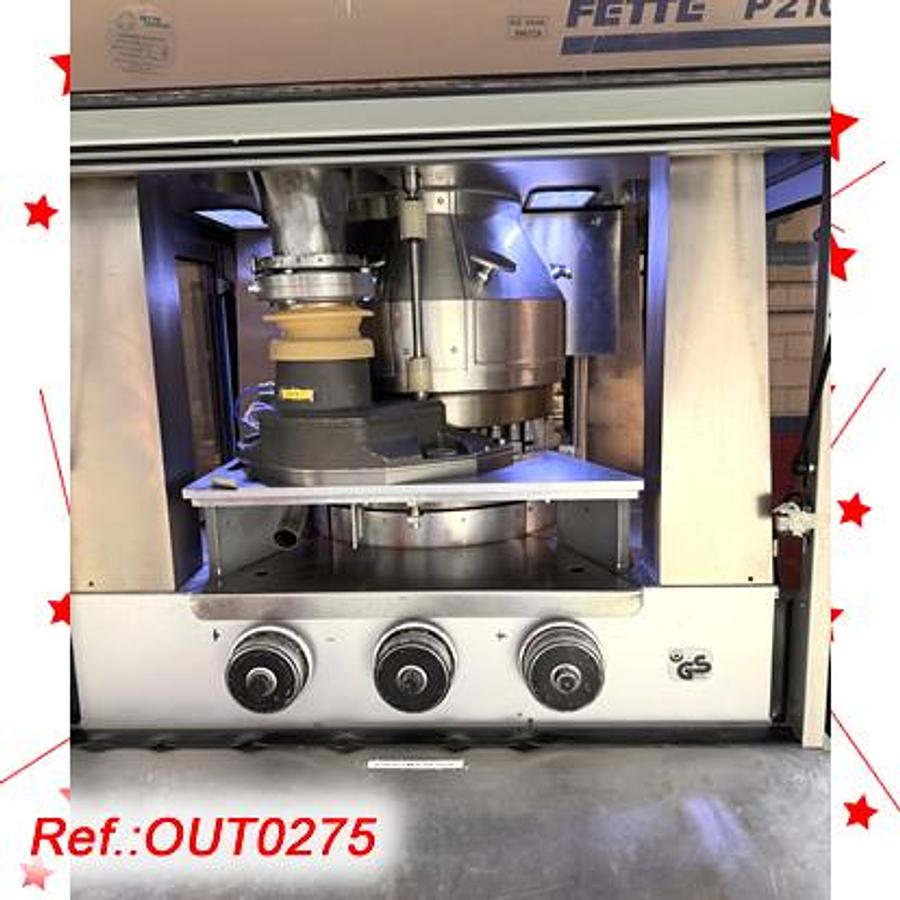 Used MÁQUINA DE COMPRIMIR ROTATIVA "FETTE" MODELO P2100 DE 29 ESTACIONES CON CARGA FORZADA