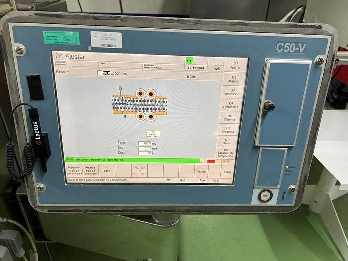 Used MÁQUINA DE COMPRIMIR ROTATIVA “KILIAN GmbH + Co KG” TIPO S250 CON 40 ESTACIONES Y PUNZÓN TIPO EU-B