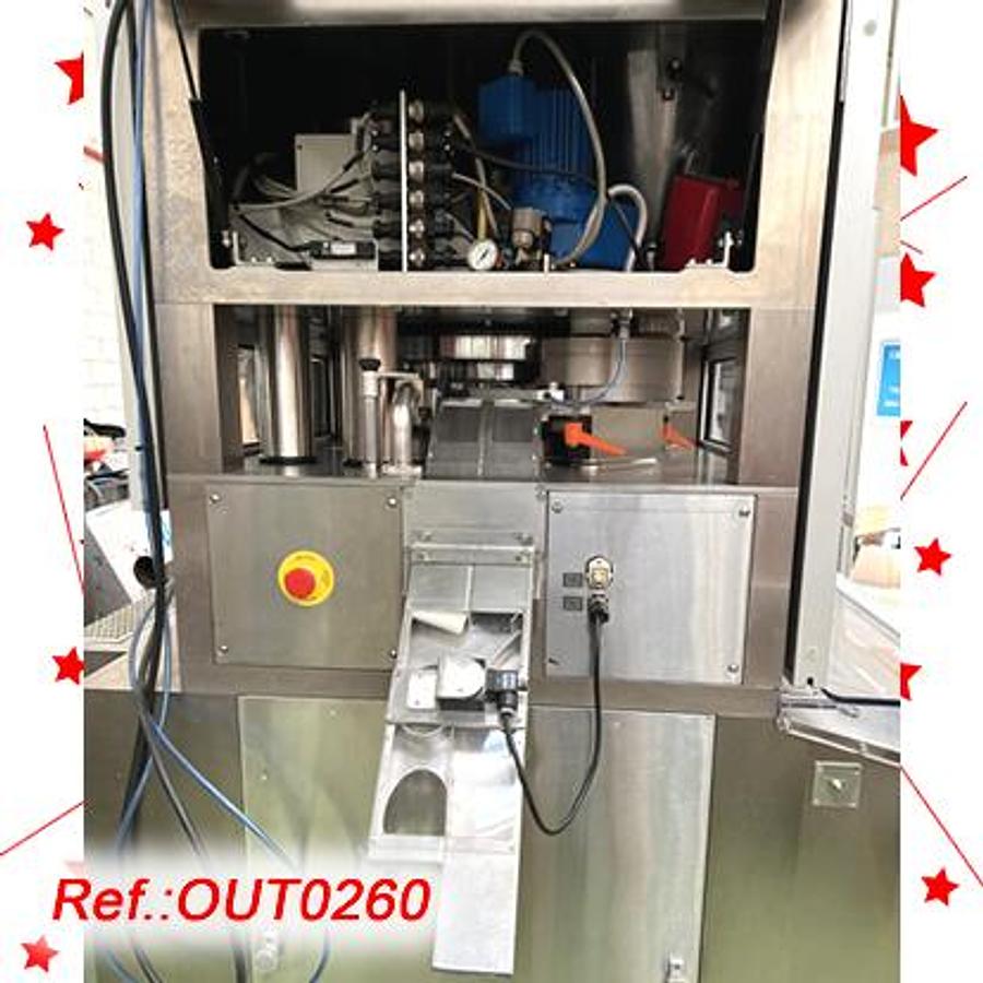 Used MÁQUINA DE COMPRIMIR “COURTOY” MODELO “R-100/36” DE 36 ESTACIONES CON CARGA FORZADA