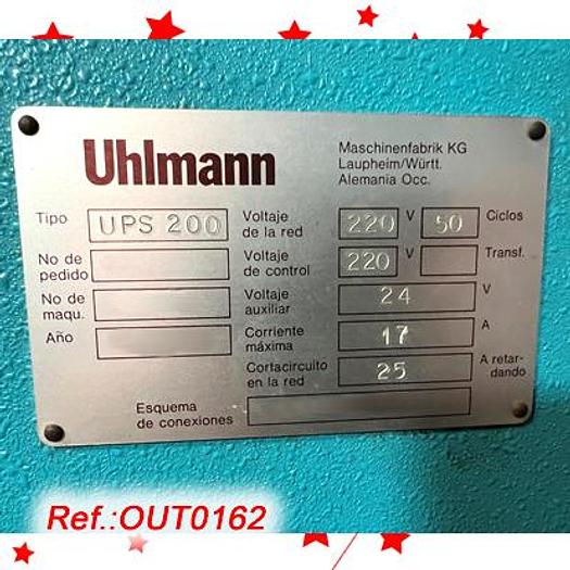 Usat MÀQUINA DE BLISTER "UHLMANN" MODEL UPS-200 PER BLISTERS DE PVC - ALUMINI