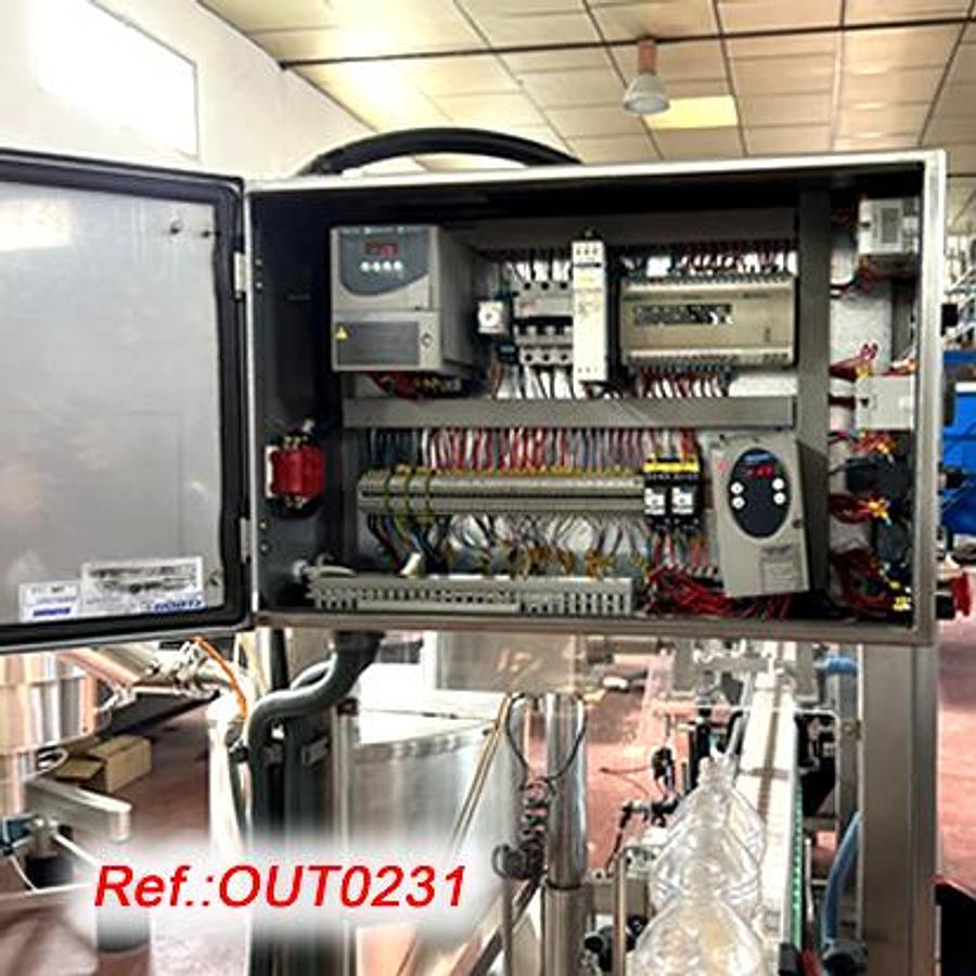 Used LÍNEA DE LLENADO, CERRADO Y ETIQUETADO DE BOTES, FRASCOS O GARRAFAS