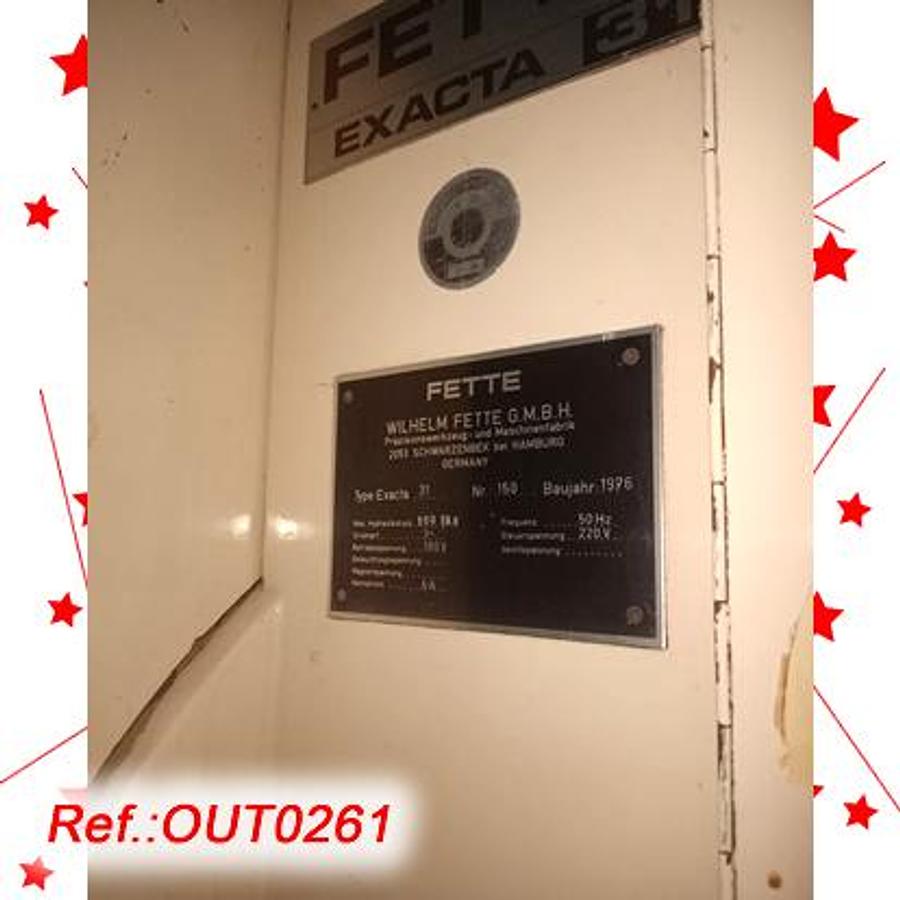 Used MÁQUINA DE COMPRIMIR VERTICAL “FETTE” MODELO “EXACTA-31” CON UNA MATRICERÍA SEGÚN EXISTENCIAS