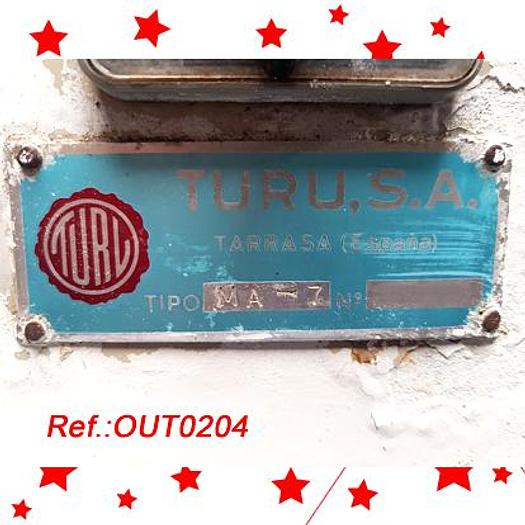 Used REFINADORA TRICILÍNDRICA "TURÚ" MODELO MA-7 CON TRES RODILLOS DE PIEDRA Y TOLVA DE PRODUCTO