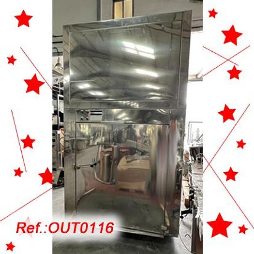 Used "GLATT LABORTECNIC" STAINLESS STEEL CABIN FOR AIR CLEANING OF PALLETS