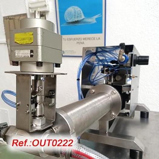 Used LLENADORA NEUMÁTICA SEMIAUTOMÁTICA DE LÍQUIDOS - CREMAS CON PISTÓN DE ACERO INOXIDABLE Y BOQUILLA DE LLENADO (RANGO DE DOSIFICACIÓN DE 150ml A 1.000ml)