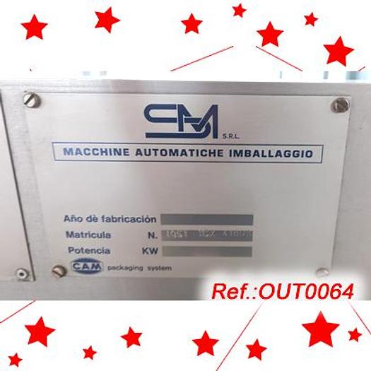 Used "CAM" SM-1CX CASE PACKING MACHINE FOR SEALING OF BOXES WITH ADHESIVE TAPE