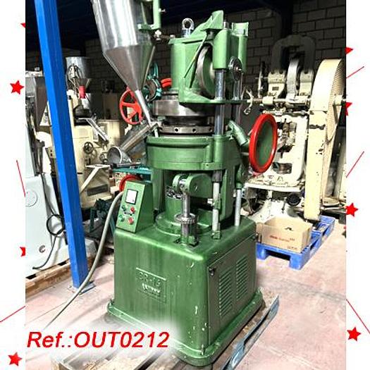 Used MÁQUINA DE COMPRIMIR ROTATIVA "BONALS" MODELO "BR-16" DE DIECISEÍS ESTACIONES CON PUNZÓN EUROPEO TIPO "D"