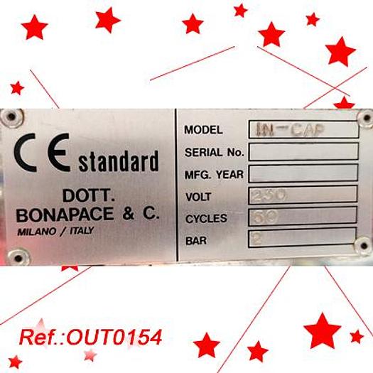 Usat MÀQUINA OMPLIDORA – TANCADORA DE CÀPSULES DE GELATINA DURA “DOTT BONAPACE” MODEL “IN-CAP” PER A POLS I PELLETS