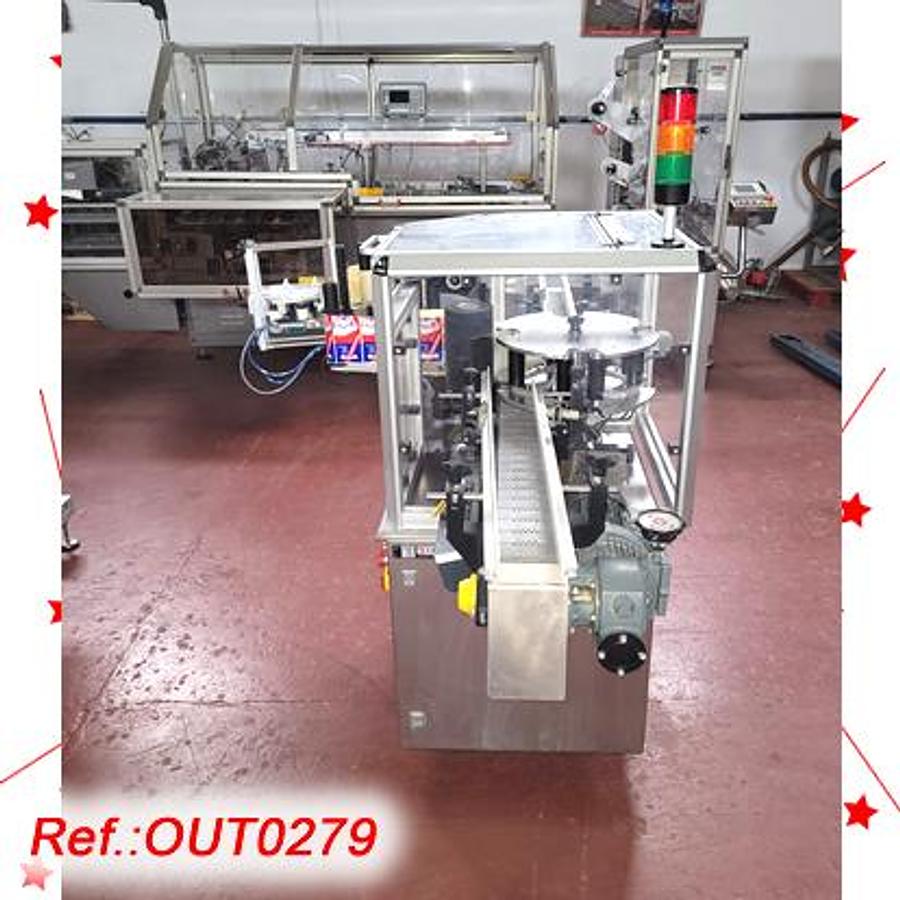 Used ETIQUETADORA “GERMARK – ROTORING” AUTOADHESIVA PARA ETIQUETADO DE ENVASES CILÍNDRICOS