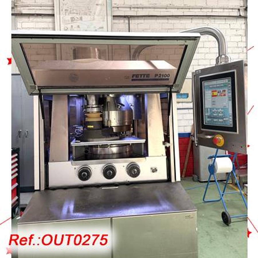 Used MÁQUINA DE COMPRIMIR ROTATIVA "FETTE" MODELO P2100 DE 29 ESTACIONES CON CARGA FORZADA