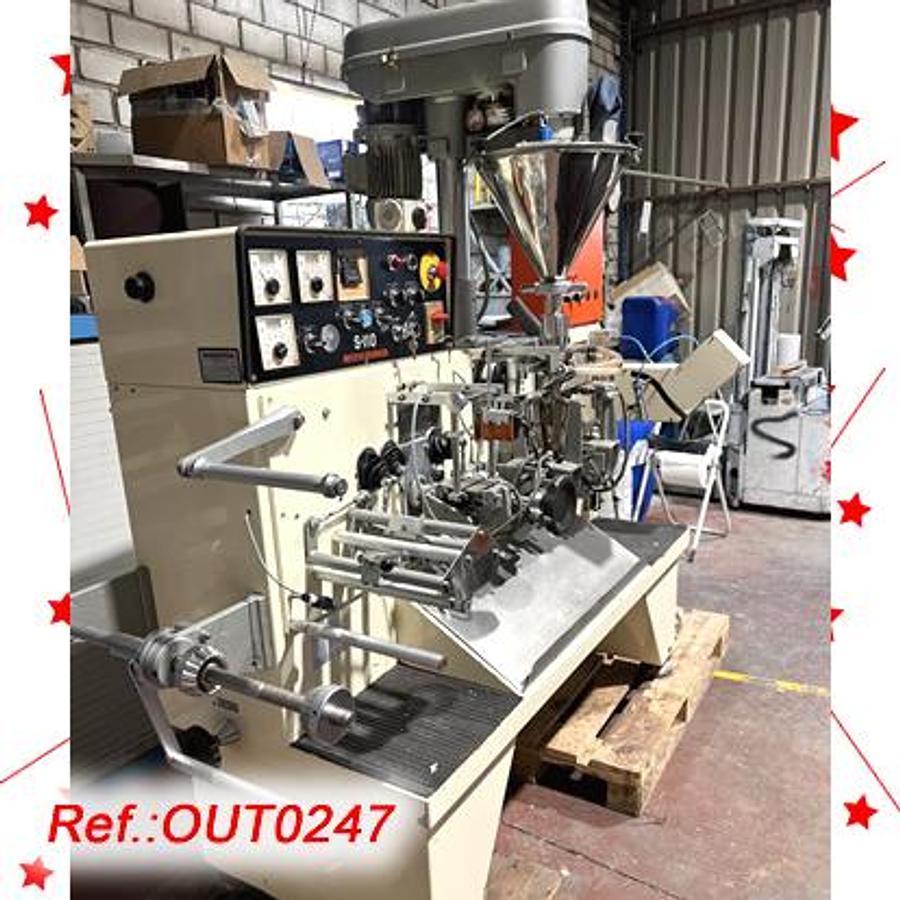 Used MÁQUINA FORMADORA - LLENADORA - CERRADORA DE SOBRES “ROVEMA” MODELO “S-110” CON CABEZAL DE LLENADO PARA POLVO POR SINFÍN