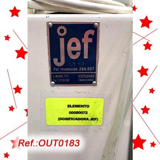 Used LLENADORA DE LÍQUIDOS "JEF" CON DOS PISTONES DE LLENADO DE RANGO MÍNIMO DE DOSIFICACIÓN DE 5ml A 15ml
