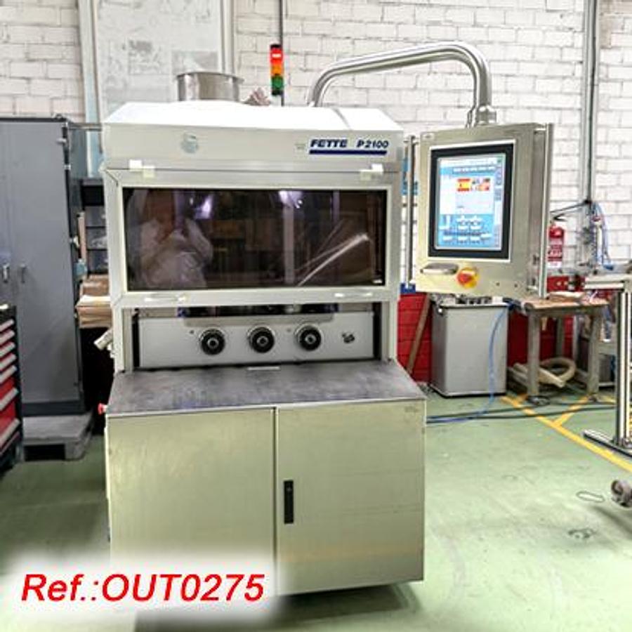 Used MÁQUINA DE COMPRIMIR ROTATIVA "FETTE" MODELO P2100 DE 29 ESTACIONES CON CARGA FORZADA