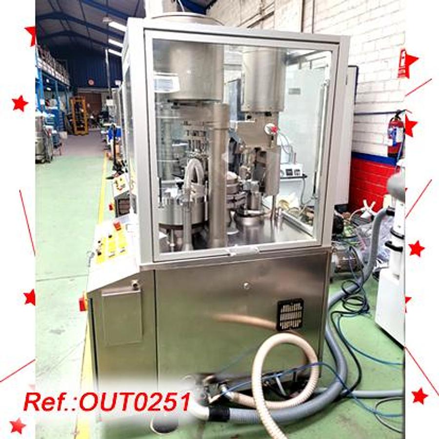 Used LLENADORA CERRADORA DE CÁPSULAS DE GELATINA DURA "ZANASI IMA" MODELO 25F CON TRES FORMATOS DE CÁPSULA: "0", "0L" Y "00"