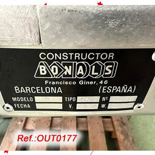 Used MOLINO “BONALS” MODELO B-160-V DE ACERO INOXIDABLE DE MARTILLOS – CUCHILLAS CON UNA MALLA A ELEGIR SEGÚN EXISTENCIAS