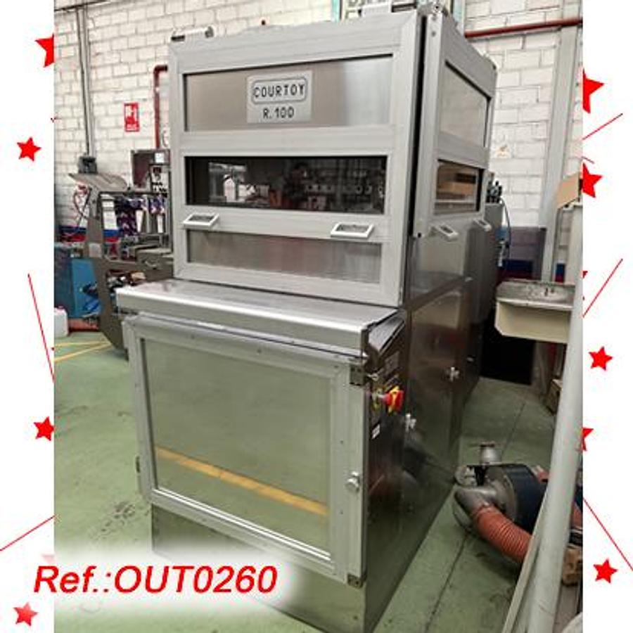 Used MÁQUINA DE COMPRIMIR “COURTOY” MODELO “R-100/36” DE 36 ESTACIONES CON CARGA FORZADA