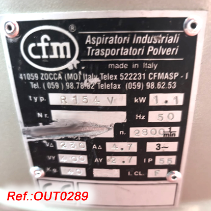 Used ASPIRADOR "CFM" (NILFISK) MODELO "R154-V"