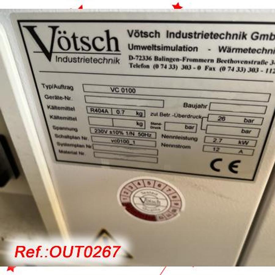 Used CÁMARA CLIMÁTICA "VÖTSCH" MODELO "VC-0100" (0ºC - 90ºC)
