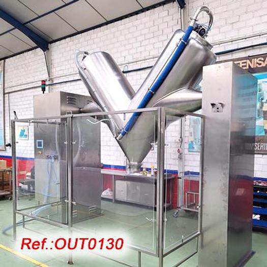 Usado MEZCLADOR EN “V” “SAR LABORTECNIC” DE ACERO INOXIDABLE DE 1.200 LITROS APROX.