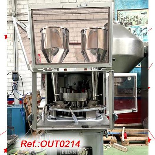 Used MÁQUINA DE COMPRIMIR ROTATIVA “KILIAN” TIPO “RUD” DE VEINTE ESTACIONES PARA HACER COMPRIMIDOS BICAPA