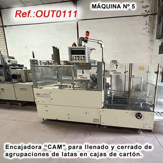 Usat LÍNIA COMPLERTA NÚMERO 6471 D´OMPLIMENT - TANCAT - AGRUPAMENT - RETRACTILAT DE LLAUNES AMB ENCAIXADORA