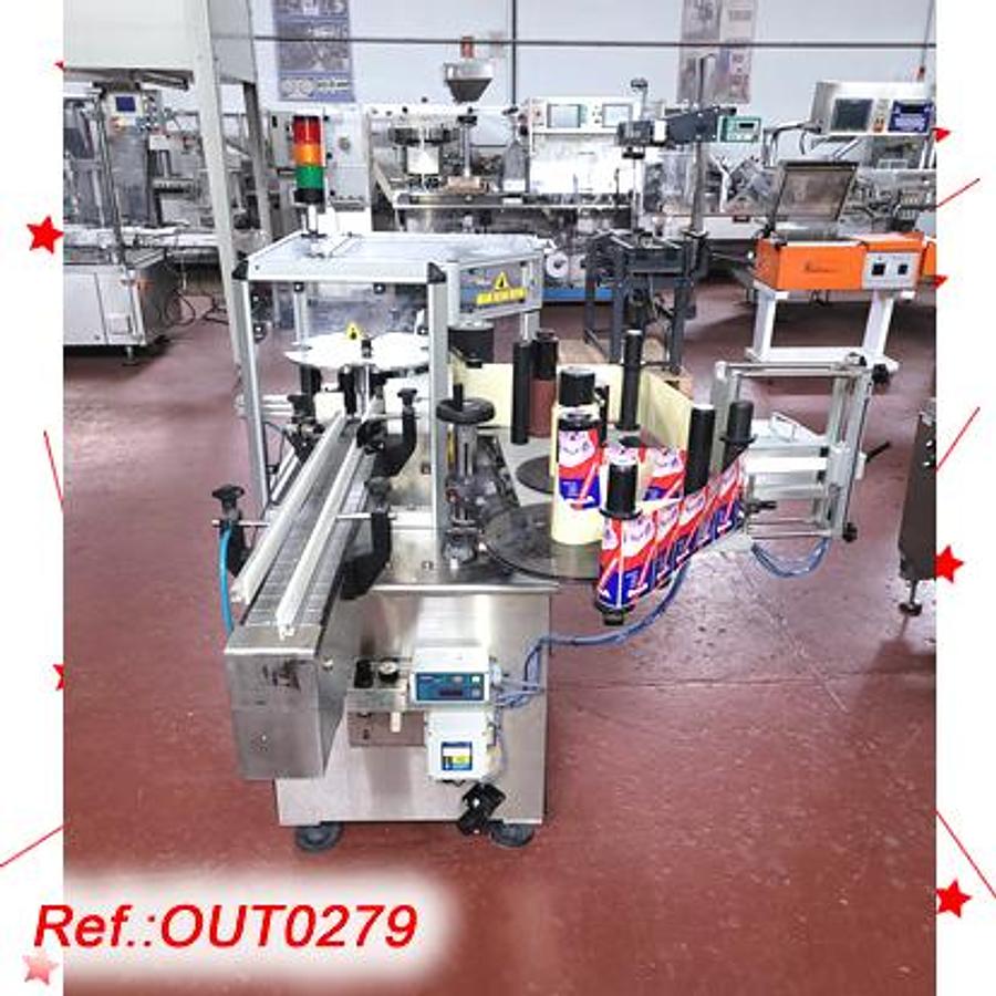 Used ETIQUETADORA “GERMARK – ROTORING” AUTOADHESIVA PARA ETIQUETADO DE ENVASES CILÍNDRICOS