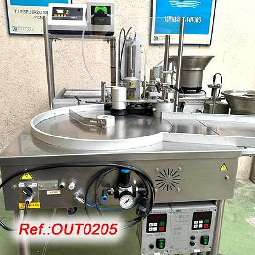 Used TREN MONOBLOC “DARA” MODELO SX-200 PARA LLENADO, TAPADO Y CAPSULADO DE VIALES DE VIDRIO PARA LÍQUIDOS