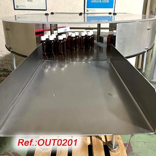 Used PLATO PULMÓN DE ACERO INOXIDABLE DE DIÁMETRO 1.200mm CON BANDEJA DE ENTRADA Y VARIADOR DE VELOCIDAD