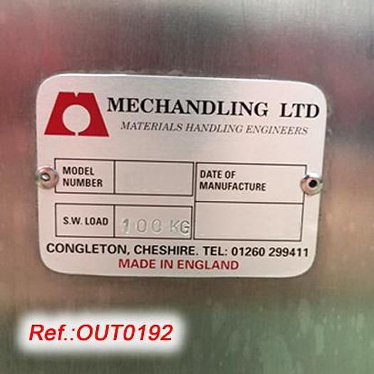 Used ELEVADOR DE DEPÓSITOS - BOBINAS CON GIRO CON VOLTEADOR “MECHANDLING” CON BATERÍA RECARGABLE Y RUEDAS