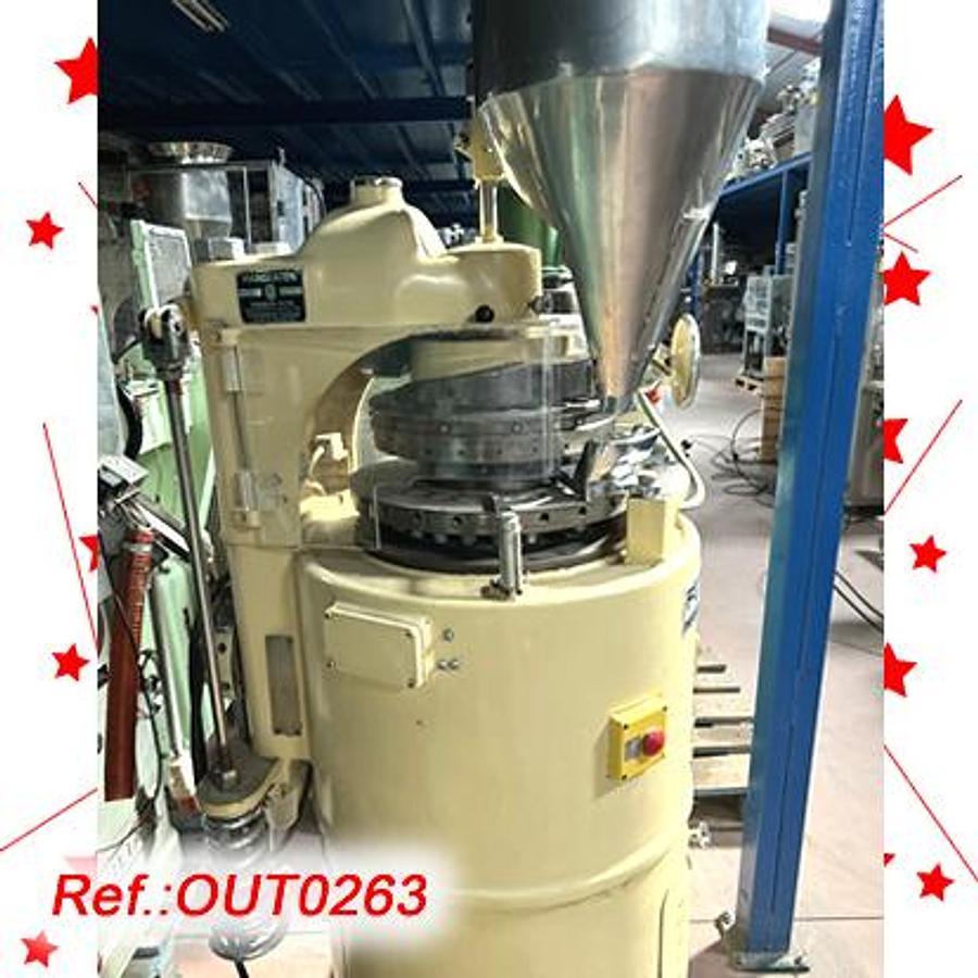 Used MÁQUINA DE COMPRIMIR “FETTE” MODELO “PERFECTA 2” DE 24 ESTACIONES CON CARGA DE PRODUCTO POR CAÍDA LIBRE