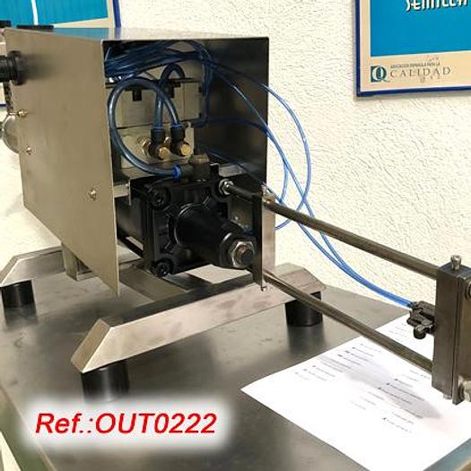 Used LLENADORA NEUMÁTICA SEMIAUTOMÁTICA DE LÍQUIDOS - CREMAS CON PISTÓN DE ACERO INOXIDABLE Y BOQUILLA DE LLENADO (RANGO DE DOSIFICACIÓN DE 150ml A 1.000ml)