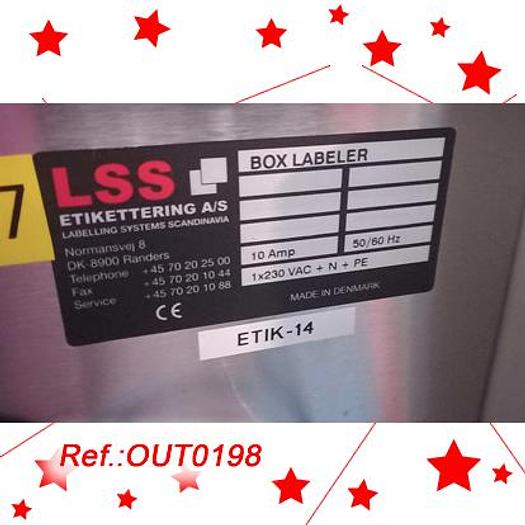 Used ETIQUETADORA "LSS ETIKETTRING" MODELO A-S “BOX LABELLER” PARA TAMPER – EVIDENT CON TRES CABEZALES
