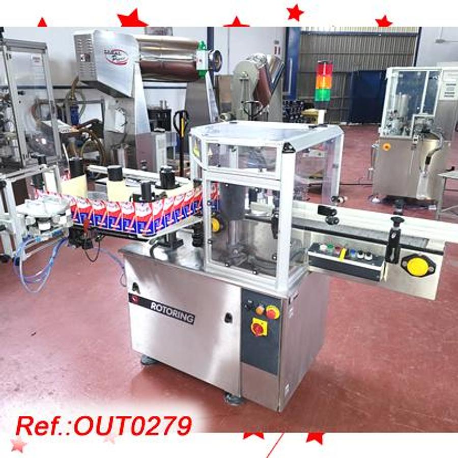 Used ETIQUETADORA “GERMARK – ROTORING” AUTOADHESIVA PARA ETIQUETADO DE ENVASES CILÍNDRICOS