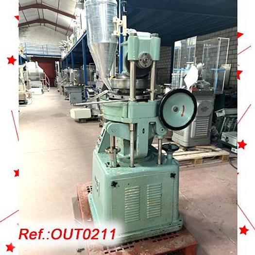 Used MÁQUINA DE COMPRIMIR ROTATIVA "BONALS" MODELO "BR-16" DE DIECISEÍS ESTACIONES CON PUNZÓN EUROPEO TIPO "D"