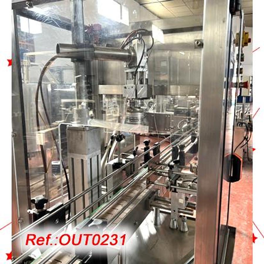 Used LÍNEA DE LLENADO, CERRADO Y ETIQUETADO DE BOTES, FRASCOS O GARRAFAS