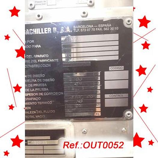 Usado REACTOR DE ACERO INOXIDABLE “E. BACHILLER. B” DE 2.500 LITROS APROX.