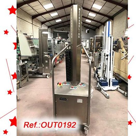 Used ELEVADOR DE DEPÓSITOS - BOBINAS CON GIRO CON VOLTEADOR “MECHANDLING” CON BATERÍA RECARGABLE Y RUEDAS