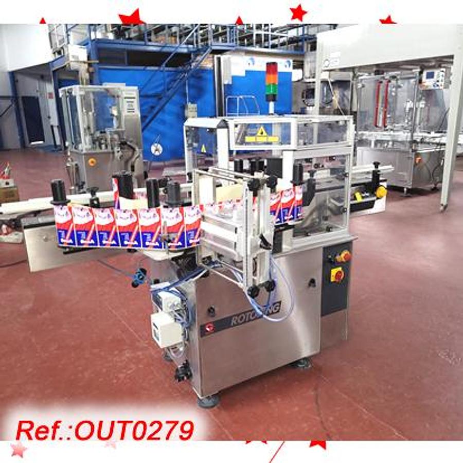 Used ETIQUETADORA “GERMARK – ROTORING” AUTOADHESIVA PARA ETIQUETADO DE ENVASES CILÍNDRICOS