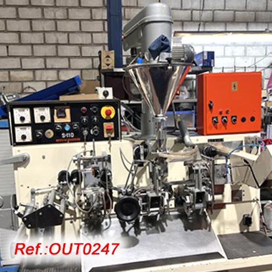 Used MÁQUINA FORMADORA - LLENADORA - CERRADORA DE SOBRES “ROVEMA” MODELO “S-110” CON CABEZAL DE LLENADO PARA POLVO POR SINFÍN